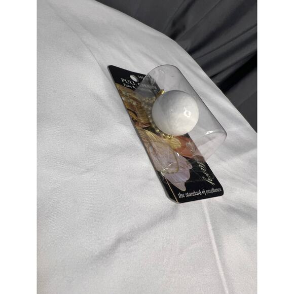 Turn Of The Century Vintage Fan/Light Pull Chain White Bead/Brass Chain NEW - Picture 2 of 3